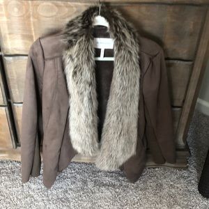BCBG suede coat. Size medium